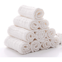 Baby Muslin Washcloths Natural Cotton Baby Wipes Soft Newborn Face Towel Sensitive Skin- Baby Registry 12*12inch Towels 2pcs