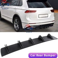 LAICY For Tiguan R-Line Car Rear Diffuser Shark Fins Bumper Splitter Chin Spoiler Lip Black Shunt Rear Bumper Lip Black