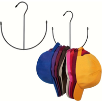 Stainless Steel Hat Rack Heavy Duty Hanging Cap Holder for Closet Store Holds 20+ Caps No Installation Portable Space Saving