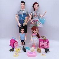 Cute DollHouse Family Doll set Stroller Accessories For 11.5'' Pregnant Dolls with Baby Doll Birthday Christmas Gift Kid Toys