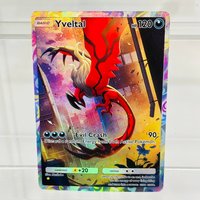 Pokemon Yveltal English DIY Card with Holographic Texture, Perfect Condition Premium Anime Collection Card