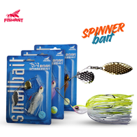 FISHANT Spinnerbait - Teardrop & Willow Leaf Spoon Composite Spinner, 7g/10g/14g/21g, for Bass & Topmouth Culter Black Pit Fish
