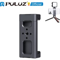 PULUZ Cold Shoes Aluminum Alloy Phone Clamp Holder Bracket with 1/4 Screw Hole for iPhone / Samsung / Huawei 6.5cm to 9cm Phones
