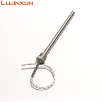 LUJINXUN 12V 24V DN8/12.8mm BSP Mold Threaded Single Head Heating Tube 200-600W 8x100-300mm Cartridge Heater Stainess Steel 1pc
