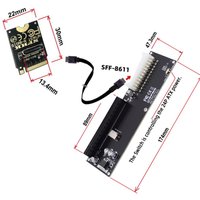 NEW-For Oculink SFF-8612 SFF-8611 Adapter Card PCI-E 16X 2230 M.2 M-Key Adapter For GPD WIN Max2 External Graphics Card