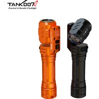 Magnetic tail flashlight for maintenance; optional rotating head; rechargeable and removable 18650 battery; suitable for outdoor