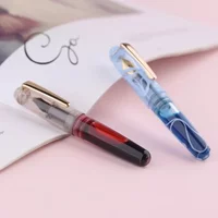 Majohn Q2 Fountain Pen Mini Pocket-Size Acrylic Eyedropper Ink Pen EF 0.38mm/F 0.5mm Nib Portable Office School Writing Gift Set