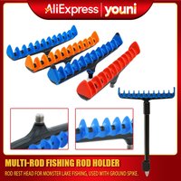 1pc Multi-Rod Fishing Rod Holder for Carp & Coarse Fishing | Heavy-Duty Rubber Mount | Secure Rod Rest
