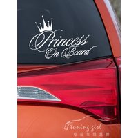 Car Stickers Princess On Board Baby In Car Girl Lovely Reflective Decoration For Windshield Window Trunk Auto Styling