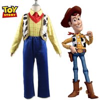 Anime Story Woody Boy Toy Cosplay Costume Cowboy Cos Clothing Halloween For Kids 0-6 year New Role Playing Performance Costume