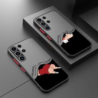 Cartoon Crayon Shin-Chan Funda Back Phone Cover Case for Samsung Galaxy S25 Ultra S24 Plus S21 S23 FE S26 Note 20 Ultra 10+ S20