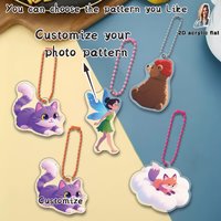 1pc/10pcsCustom acrylic photo key pendant for backpack pendants, keychains and other scenes. You can customize your family's pho
