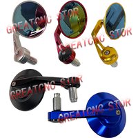 Blue Large Circular Handle Mirror 22MM Motorcycle Rearview Mirror Motorcycle Universal Accessories Motorcycle Modification Parts