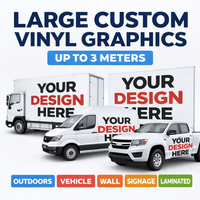 Custom Large Outdoor PVC Vinyl Sticker Up to 3M | Business Logo Vehicle Graphics | Waterproof UV Laminated Car Decal