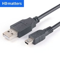 Mini USB cable Short USB 2.0 A male to USB Mini-B data charger cable Mini USB connector cable for MP3 Mp4 Camera