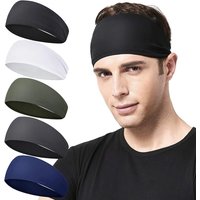 Solid Color Sports Headbands Elastic Non Slip Quick Dry Workout Fitness Yoga Unisex Hairband Sweatband Bandana Hair Accessories