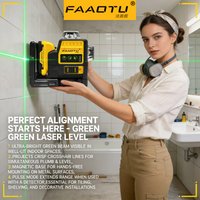 FAAOTU Cross Line Laser Level, Same Accuracy as DW, Construction Use Suitable for DW battery