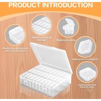 Multifunctional Dustproof Hinged-Lid Storage Boxes (Pack of 30) — High-Clarity Transparent Design — Organizer for Beads, Diamond
