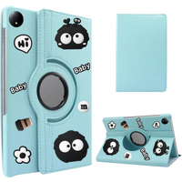 For Xiaomi Redmi Pad SE 8 7 Case DIY Cartoon Black Briquettes 360° Rotating Stand Tablet Case For Xiaomi Redmi Pad SE 11 Case