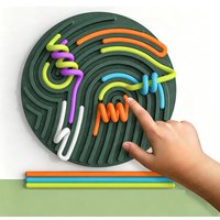 Sensory Activity Board Silicone Fidget Toy Calming Down Quiet Stress Anxiety ADHD Autism Best Gifts For Kids Boys Girls
