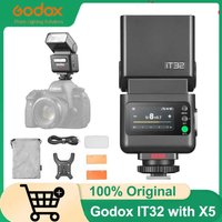 GODOX iT32 TTL Camera Flash with X5 Wireless Trigger, Built-in 2.4GHz Receiver,LCD Touch Screen, Compatible with Godox X Series
