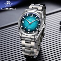 ADDIESDIVE Luxury Automatic Mechanical Watch Japan 8215 Ocean Wave Dial Bubble Glass BGW9 Super Lume 316L Steel 100M Waterproof