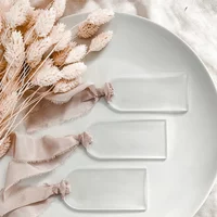 20/50Pcs Acrylic Wedding Place Card 2MM Thick Acrylic Name Tag Arch Clear Wedding Decoration Seating Cards DIY Hanging Sign