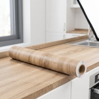 40cm Self-Adhesive Waterproof Wood Grain for Home Kitchen Cabinets Furniture Renovation Christmas DIY Gift Vinyl