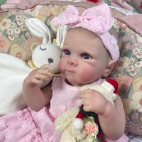18-calowa gotowa lalka Reborn Baby Doll w całości z silikonu winylu Dziewczyna zmywalna Bettie z malowaną realistyczną skórą 3D Reborn Christmas Toys