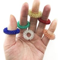 5Pcs Multicolor Figure Massager Relax Finger Massager Ring Acupressure Finger Hand Care Tool