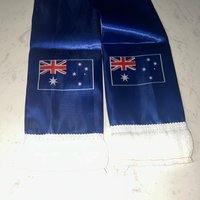 Australia Scarf 14x135cm Double-sided Printed Australia Flag Satin Scarf Suitable for 2026 world cup Sports Events