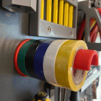 Wall Mounted Tape Holder Rack for Electrical Tape Rolls Workshop Organizer Bracket