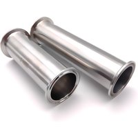 304 Stainless Steel Sanitary Pipe Fitting Pipe Outer Diameter 19-102mm Homemade Ring Three Clip 50.5-119mm Length 100-500mm