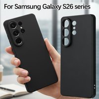 For Samsung S26 S26+ S26Ultra Black Case S26 Plus Shockproof Silicone Cover Funda Soft Matte Case For Samsung Galaxy S26 Ultra