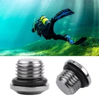 Scuba Diving Low/High Pressure Plugs 3/8"/ 7/16" Diving Regulator Plug1st Stage With O-ring Leak-proof Accessories
