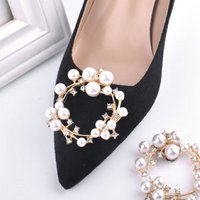 Decoration DIY Shoe Accessories Pearl Rhinestone Shoe Buckle Bridal Shoes Flower High Heels Jewelry High Heels Buckle