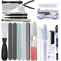 42-in-1-Modellbau-Werkzeug-Set, Kombi-Zubehör-Set, geschnittene Pinzette, Zange für Gundam, Militär, Hobby, DIY, Schleifen, Polieren, Bohrer