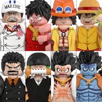 WM6194 ONE PIECE Luffy Zoro Nami Sanji Chopper Building Blocks Mini Action Figure Accessories Halloween Christmas Gifts for Kid