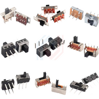 Toggle Switch Single Row Direct Plug Patch Horizontal Small Miniature Power Switch Sliding Gear Fluctuation Band 2/3/4Gear-3P-8P