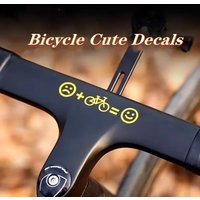 AliExpress NONE 3PCS Emoticon Bike Stickers MTB Road Bicycle Frame Top Tube Sticker Decorative Motorcycle Vinyl Decals Bike Accessories