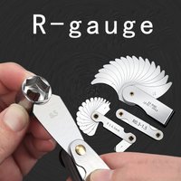 Jauge R 0.3-1.5 1-6.5 7-14.5 15-25 26-80 Ensemble complet de gabarits de jauge de rayon de haute précision, jauge d'angle R, règle de jauge d'angle R, jauge de rayon de courbure
