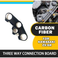 for Kawasaki ZX-6R 2024 2025 2026 100% carbon fiber motorcycle modified top upper connecting plate three-way protective cover
