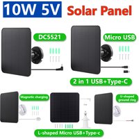 Solar Panel for Camera Outdoor 10W Solar Cells Charger Compatible with Eufycam Ring Arlo Google Waterproof Solar Panel Charger