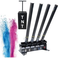 Gender Reveal Boy or Girl Electronic Spray Confetti Powder Cannon Four Tubes Remote Control Gender Reveal Outdoor Wedding Party