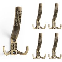 5PCS Set Coat Hooks For Wall Bathroom Accessories Home Bronze Black Wall Hanger Coat Rack Kitchen Retro Hook Hard Hanging Hooks