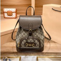 Hong Kong Genuine Leather Double Shoulder Bag Women's 2024 New Fashion Spring Summer High-End Sensation Travel Bookbag Small ...