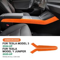 Italian Top Suede Center Console Side Strip Trim Sticker for Tesla Model Y Juniper 2025 2026 2027-Up Model 3 Highland 2024 Car