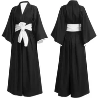 Anime Bleach Kurosaki Ichigo Cosplay Tensa Zangetsu Kostiumy Die Pa Soul Society Shinigami Zestaw Kimono Mugetsu Uniform
