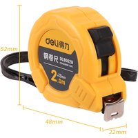 Deli 2m Universal Retractable Tape Measure with Non-slip Button Metric Tape Measuring Multifunction Portable Measuring Tool