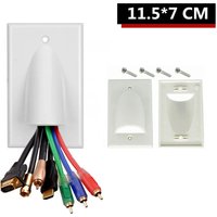 70*115mm Single Gang Recessed Low Voltage Cable Wall Plate Internal Management Recessed Audio VideoCable Pass Through Wall Plate